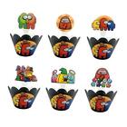 12pc Video Game Cupcake Topper and Cupcake Wrapper Video Game Party Among Us