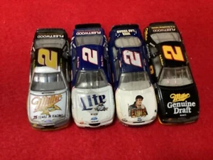 4 VINTAGE  RARE NASCAR 1/64 rusty wallace Miller genuine draft lite beer Elvis - Picture 1 of 3