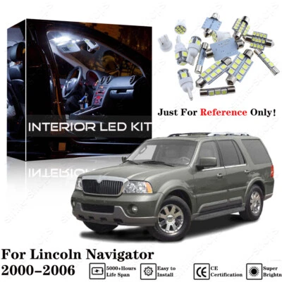 Kit de paquete interior de luces LED blancas puras de 6 piezas para Lincoln Navigator 2000-2006 Foto 1 de 4