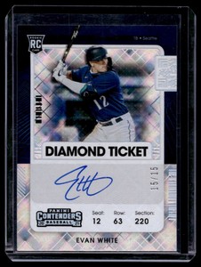 2021 Panini Contenders Evan White #146 Rookie Diamond Ticket Autograph /15