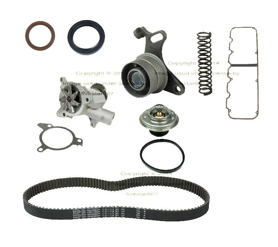 Kit de correa de distribución de 8 piezas con bomba de agua, tensor, termostato, sellos para BMW 325i/es Foto 1 de 4