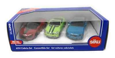 SIKU 6314 CABRIO SET MERCEDES AUTO BMW SCALA 1/55 170250 - Immagine 1 di 3