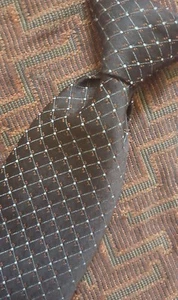 1970er Vintage Clip-on schmale Krawatte Velducci braun weiß rot Retro gebraucht, in einwandfreiem Zustand - Bild 1 von 8