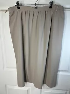 Alfred Dunner Wool Skirt Sz 20 Beige W/Belt Kick Pleat Fully Lined Professional - Picture 1 of 6