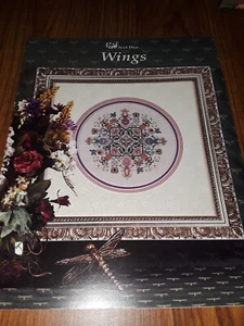 NEW VERY RARE JUST NAN "WINGS" CROSS STITCH CHART & EMBELLISHMENTS 2004 - Picture 1 of 4