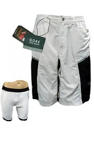 GORE COUNTDOWN II INNER PADDED MOUNTAIN BIKING SHORTS BNWT BLACK & WHITEITALY - Picture 1 of 2