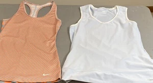 Lot Of 2 Nike Dri-fit Running Tennis Athletic Tank Tops Shirts Women's Small - Picture 1 of 6