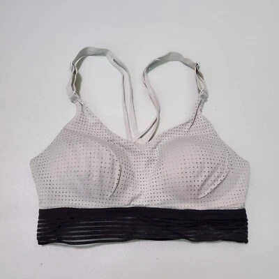 Victoria's Secret Sports Bra 32C White Padded Mesh Adjustable Straps Strappy - Image 1 of 4