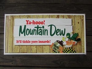 Mountain Dew Steel Sign Retro Reproduction It'll Tickle Your Innards Fence - Picture 1 of 7