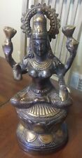 Vintage Bronze /Brass Statue Of Lakshmi The Hindu Goddess