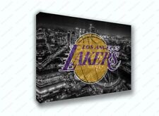 Los Angeles Lakers Stadium City Sports Painting Canvas Print Art Decor Wall 