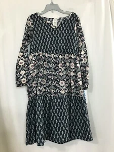 NWT Carter's Floral Tiered Long sleeve Dress Girls Many sizes Woven Cotton - Picture 1 of 3