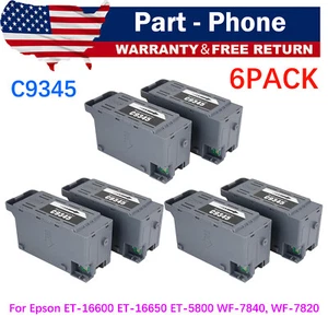 6PK C9345 Epson ET-16600 ET-16650 ET-5800 ET-5850 Maintenance box waste ink pad - Afbeelding 1 van 7