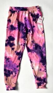 Justice Talla L 12-14 Niñas Tie Dye Joggers Rosa Púrpura Nuevo con Etiquetas - Imagen 1 de 4
