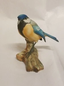 Vtg. Tay Ceramic Blue/Yellow Bird, Made in Italy, Maker's Sticker, 3" T x 3" W - Picture 1 of 10