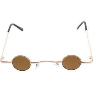Retro Small Frame Sunglasses Vintage Round Metal Frame Glasses Party Eyewear - Picture 1 of 12