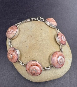 BRACCIALE CONCHIGLIA MARE OCEANO set in ARGENTO STERLING SPEDIZIONE GRATUITA! - Foto 1 di 12