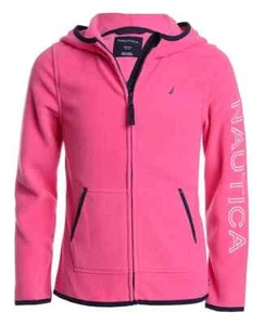 Nautica Little Girls Zip-up Polar Fleece Hoodie - Rose - SZ 5 - Picture 1 of 5