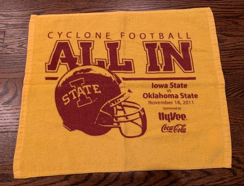 IOWA STATE CYCLONES vs #2 Oklahoma STATE COWBOYS 2011 Souvenir Fan Rally Towel Cover