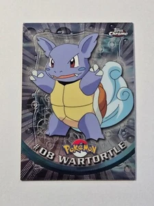 Wartortle #08 Pokemon Topps Chrome TV Series 1 Holo - Near Mint - Picture 1 of 4