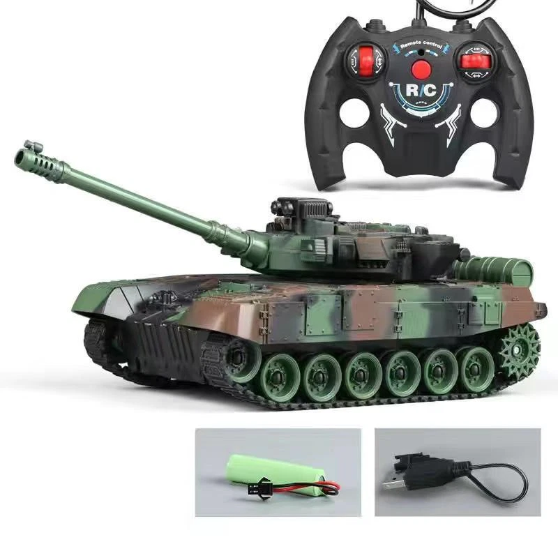 1/18 Rc Tank M4a3 Sherman Remote Control Model Army Toy Military Tank Shoots Bbs - Image 1 of 4