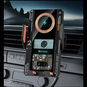 Auto Wireless Car Charger & Phone Holder Infrared Induction Fast Charging - Photo 1 sur 7