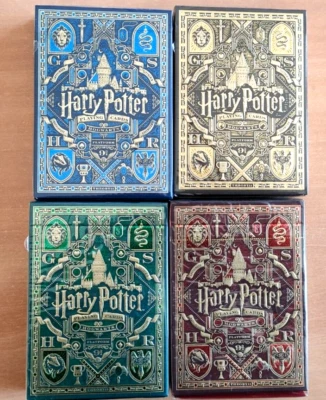 Collection Complète 4 Jeux de Cartes Harry Potter Theory 11 Neufs sous Blister - Immagine 1 di 4