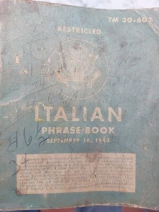 Italienisches Sprachbuch 16. September 1943 Kriegsministerium Xces - Bild 1 von 3