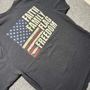 Faith Family Flag Freedom Fundamentals Short Sleeve T-Shirt Buck Wear 3 XL - Picture 1 of 4
