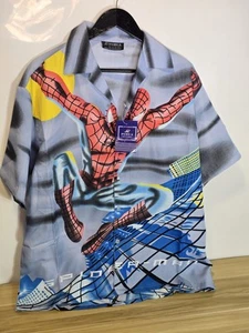 Spider-Man Shirt Streetwear Comic Book Graphic Print Y2K Size L-  XL 24" Pit - Picture 1 of 11