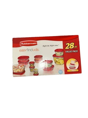 NUEVO (28 PIEZAS) JUEGO DE RECIPIENTES DE ALMACENAMIENTO DE ALIMENTOS DE CAUCHO DE VIDRIO CON TAPAS FÁCILES DE ENCONTRAR Vidrio Foto 1 de 3