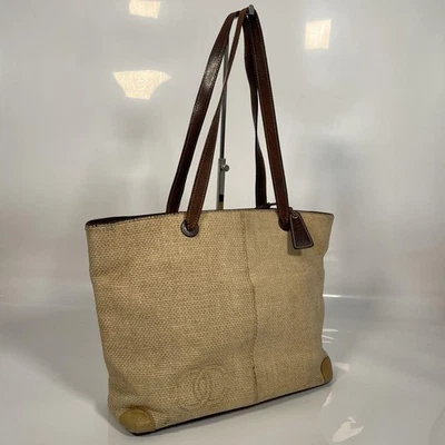 [Deberes de importación incluidos] Bolso de Mano Chanel Cocomark Paja W36xH31xD12 Usado Foto 1 de 4