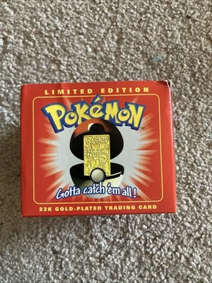 Tarjeta Mewtwo chapada en oro 23k sellada de colección. Caja dañada, pero Pokeball sellada Foto 1 de 4