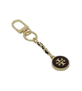 Tory Burch Mercer Leather Keychain Keyfob Burgundy Bag Logo Decoration - Picture 1 of 7