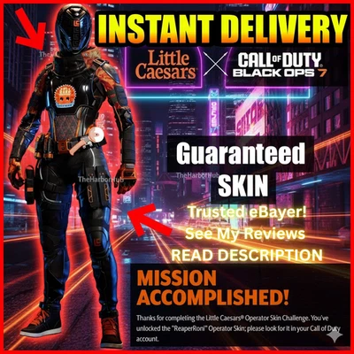 Call of Duty Black Ops 7 Little Caesars PIEL CÓDIGO GARANTIZADO BO7 SKIN Global Foto 1 de 2