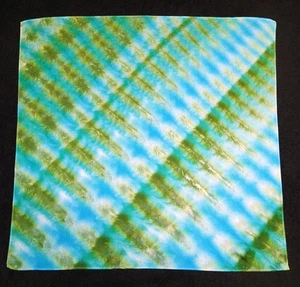 *BOGO* Bandana Tie Dye Tinte Hielo Enrollado Azul Brillante y Verde - Imagen 1 de 1