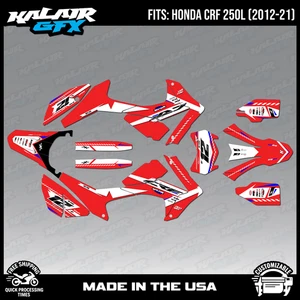 Graphics Kit for HONDA CRF250L 2012-2021 Lethal Series - Red - Picture 1 of 4