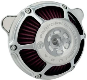 Performance Machine Max HP Air Cleaner Chrome 0206-2124-CH Polished Aluminum - Picture 1 of 3