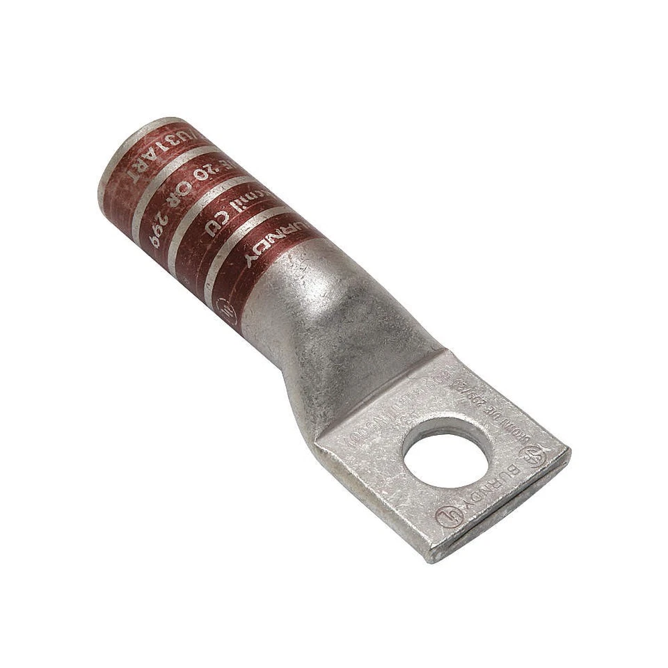 BURNDY YA34T8 OneHoleLugCmprsnConn,Long,Brown,20/299 22C382 - Image 1 of 1