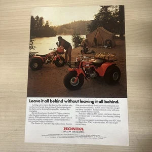 Honda ATC Wheeler rojo camping vintage anuncio impreso 1981 revista Sports Afield - Imagen 1 de 1