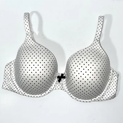 Victoria's Secret Forrado Perfecto Cobertura Sujetador Blanco 38C Lunares Foto 1 de 4