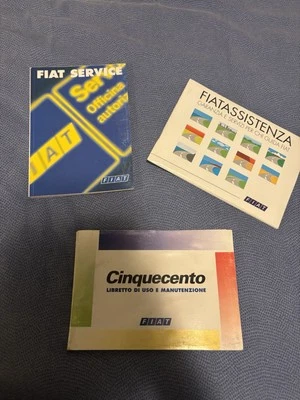 Libretto Uso E manutenzione Fiat Cinquecento 500 Dal 1992 Al 2003 Originale - Immagine 1 di 4