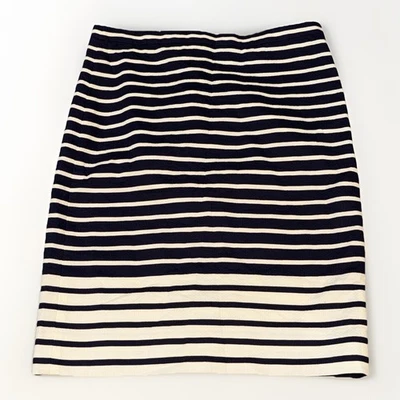 J. Crew The Pencil Skirt Striped Navy/White Size 8 New Without Tags - Image 1 of 4