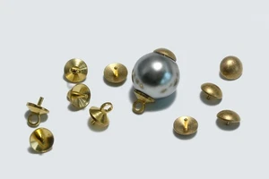 INWARIA Tapa De Perla Con Ojal Y Clavo De Latón Asa De Colgante Con Tapa M-112 - Imagen 1 de 5