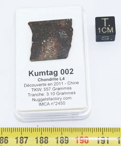 Kumtag Meteoritenscheibe in einer Box (China - 3,10 Gramm - 001 ** ) - Bild 1 von 10