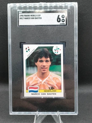 1990 Panini World Cup Marco Van Basten #417 SGC 6 - Imagen 1 de 2