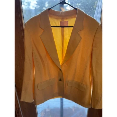 Vintage Pendleton Pure Virgin Wool Blazer Jacket Butter Yellow Womens Career - Image 1 of 4