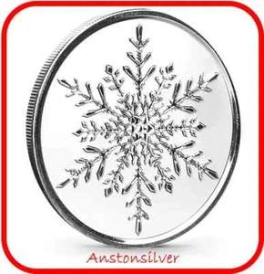 Scottsdale Christmas Snowflake 1 oz argento 🍒in capsula con sacchetto regalo di Natale🍒 - Foto 1 di 5