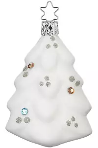 Inge-Glas Tree Covered in Snow 10068S024 German Glass Christmas Orn w/Gift Box - Picture 1 of 2