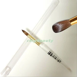 #Top Kolinsky Acrylic Nail Brushes Clear Handle 100% Kolinsky Brush CRIMPED #10 - Picture 1 of 1
